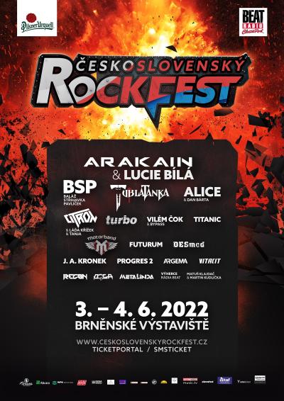 Plakát na koncert Brno 3. 6. 2022
