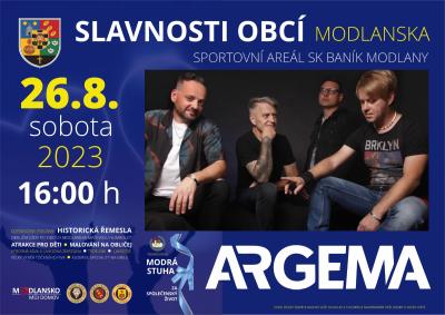 Plakát na koncert Modlany 26. 8. 2023
