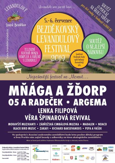 Plakát na koncert Bezděkov u Úsova 5. 7. 2019