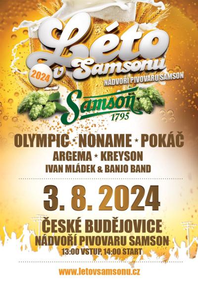 Plakát na koncert České Budějovice 3. 8. 2024