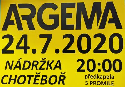 Plakát na koncert Chotěboř 24. 7. 2020