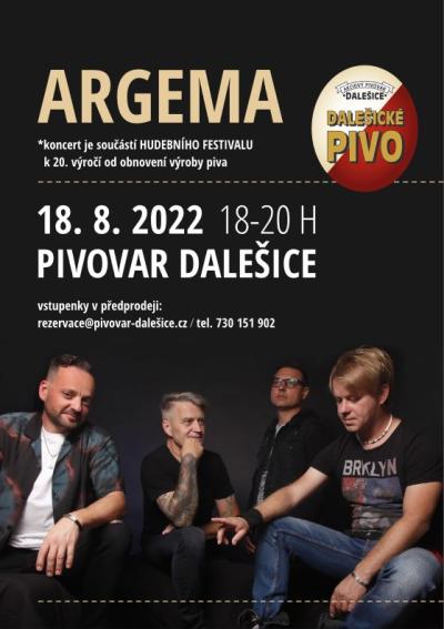 Plakát na koncert Dalešice 18. 8. 2022