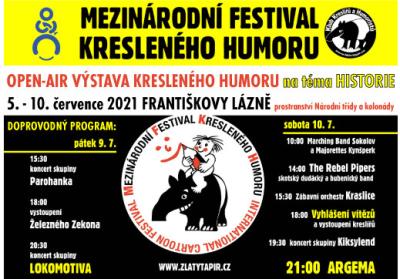 Plakát na koncert Františkovy Lázně 10. 7. 2021