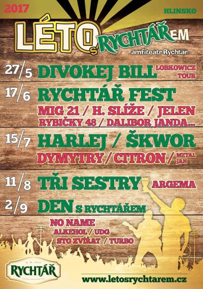 Plakát na koncert Hlinsko 11. 8. 2017