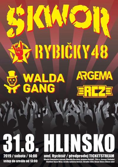 Plakát na koncert Hlinsko 31. 8. 2019