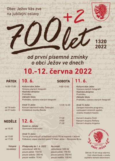 Plakát na koncert Ježov 11. 6. 2022