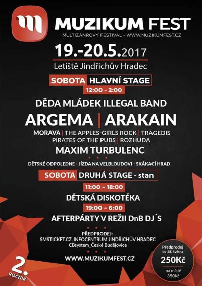 Plakát na koncert Jindřichův Hradec 20. 5. 2017