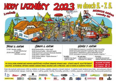 Plakát na koncert Lazníky 7. 5. 2023