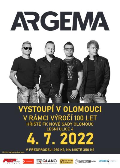 Plakát na koncert Olomouc 4. 7. 2022