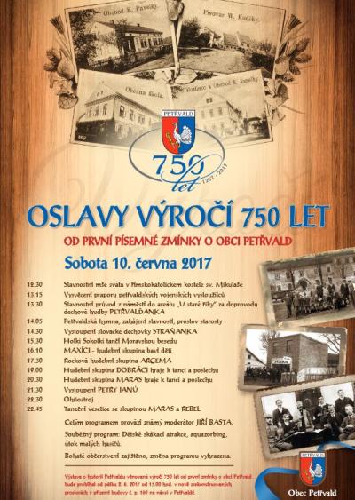 Plakát na koncert Petřvald 10. 6. 2017