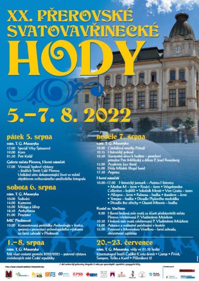 Plakát na koncert Přerov 7. 8. 2022