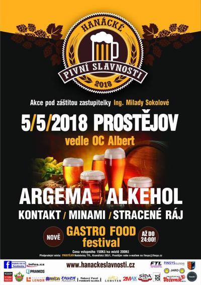 Plakát na koncert Prostějov 5. 5. 2018