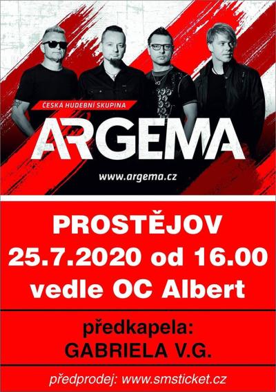 Plakát na koncert Prostějov 25. 7. 2020