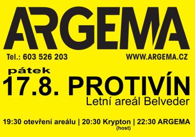Plakát na koncert Protivín 17. 8. 2018