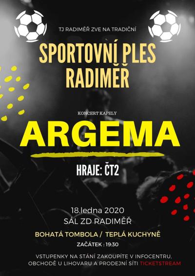 Plakát na koncert Radiměř 18. 1. 2020