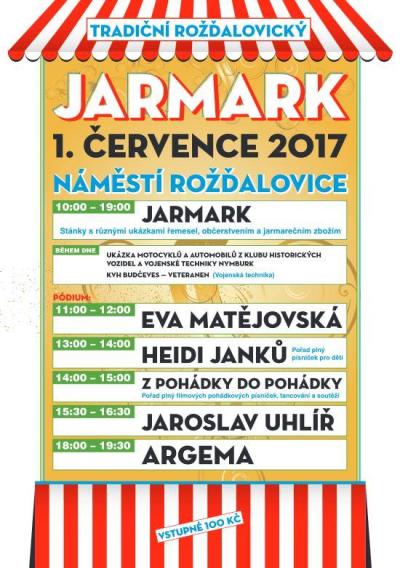 Plakát na koncert Rožďalovice 1. 7. 2017
