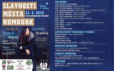 Plakát na koncert Rumburk 24. 8. 2019
