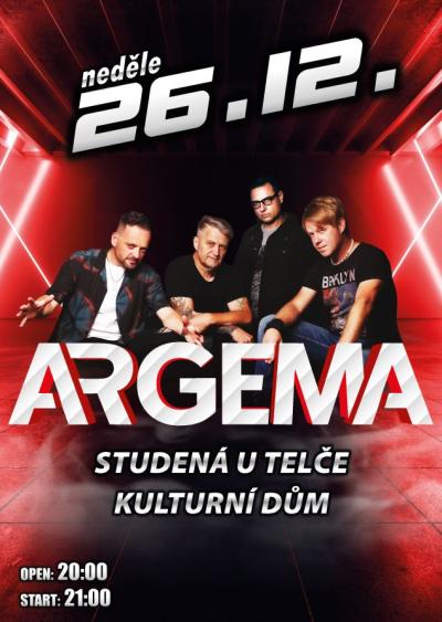 Plakát na koncert Studená u Telče 26. 12. 2021
