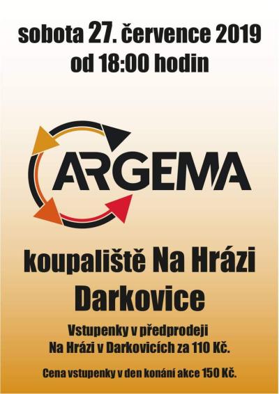 Plakát na koncert Darkovice u Hlučína 27. 7. 2019