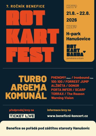 Plakát na koncert Hanušovice 21. 8. 2026