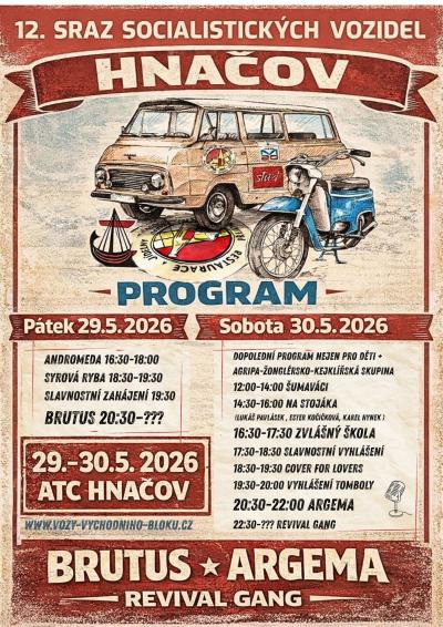 Plakát na koncert Hnačov u Klatov 30. 5. 2026