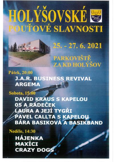 Plakát na koncert Holýšov 25. 6. 2021