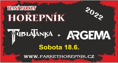 Plakát na koncert Hořepník 18. 6. 2022