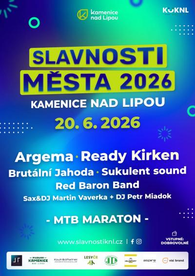 Plakát na koncert Kamenice nad Lipou 20. 6. 2026