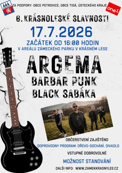 Plakát na koncert Krásný Les 17. 7. 2026