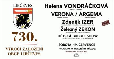 Plakát na koncert Libčeves 19. 7. 2025