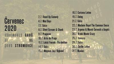 Plakát na koncert Praha 23. 7. 2020