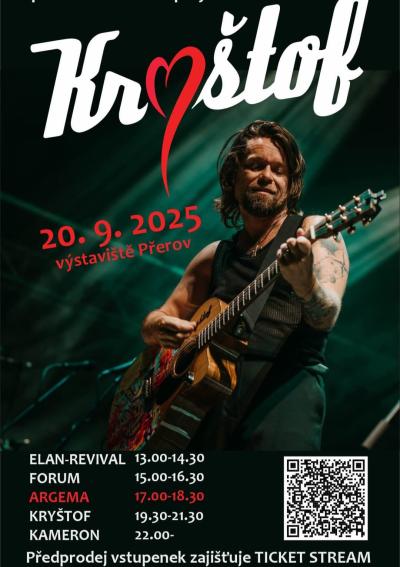 Plakát na koncert Přerov 20. 9. 2025