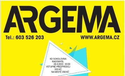 Plakát na koncert Radomyšl 28. 4. 2023