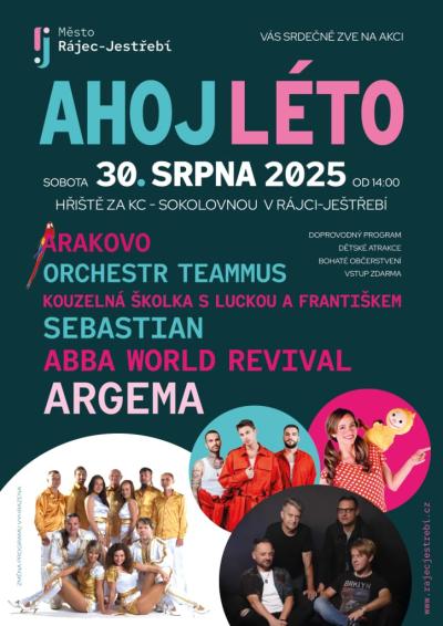 Plakát na koncert Rájec-Jestřebí 30. 8. 2025