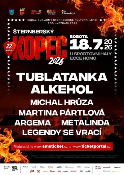 Plakát na koncert Šternberk 18. 7. 2026