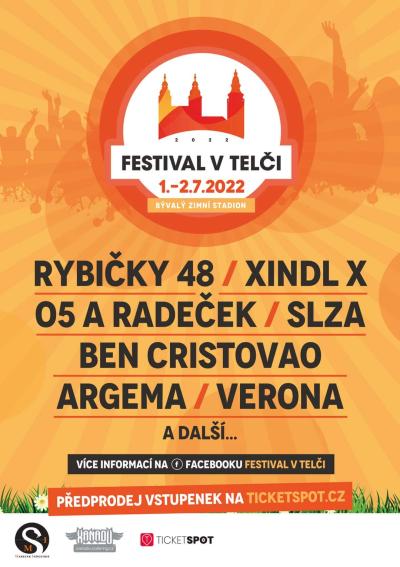 Plakát na koncert Telč 1. 7. 2022