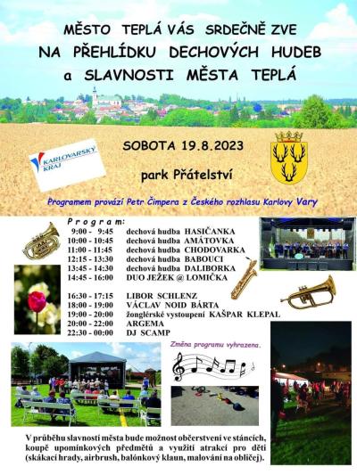Plakát na koncert Teplá 19. 8. 2023