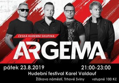 Plakát na koncert Trhové Sviny 23. 8. 2019