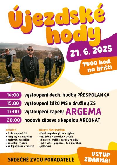 Plakát na koncert Újezd u Uničova 21. 6. 2025