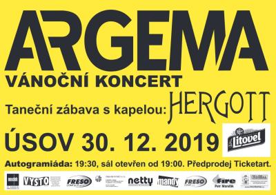 Plakát na koncert Úsov 30. 12. 2019