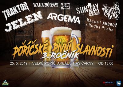 Plakát na koncert Velké Poříčí u Hronova 25. 5. 2019