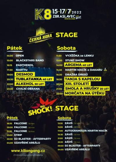 Plakát na koncert Zbraslavec 16. 7. 2022