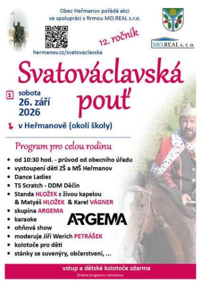Plakát na koncert Heřmanov 26. 9. 2026